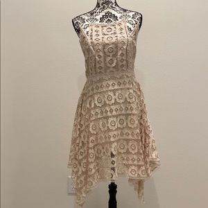 Free People White Midi Lace Dress